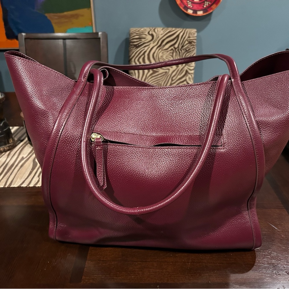 Large Nordstrom Pebbled Leather Tote